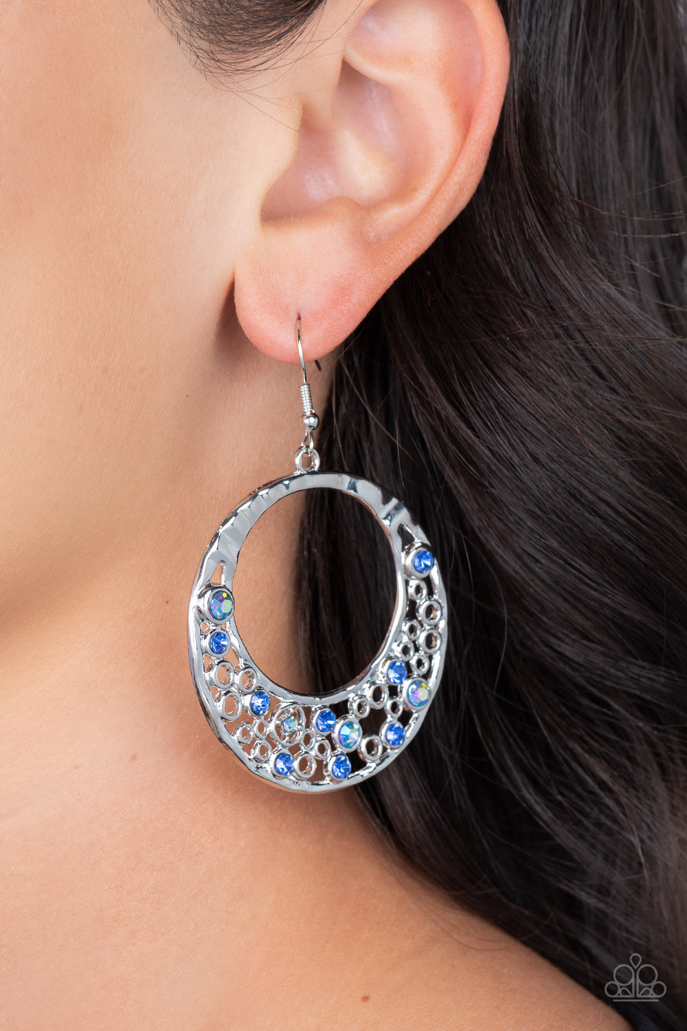 Paparazzi Enchanted Effervescence - Blue Earrings -Paparazzi Jewelry Images 