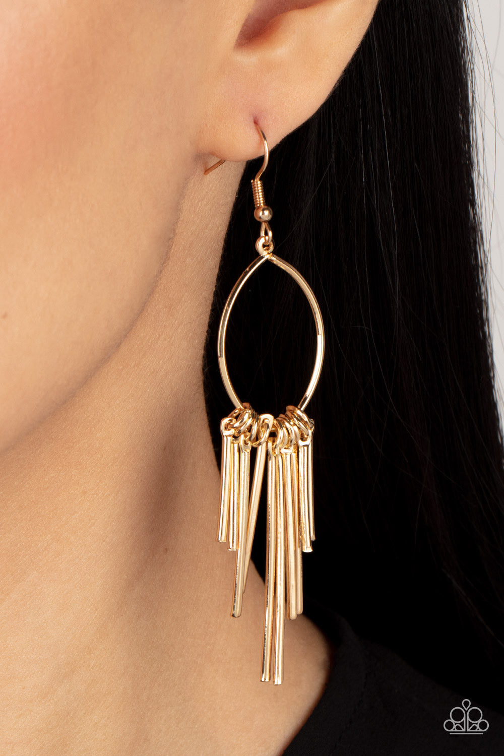 Paparazzi Mood Swing - Gold Earrings -Paparazzi Jewelry Images 