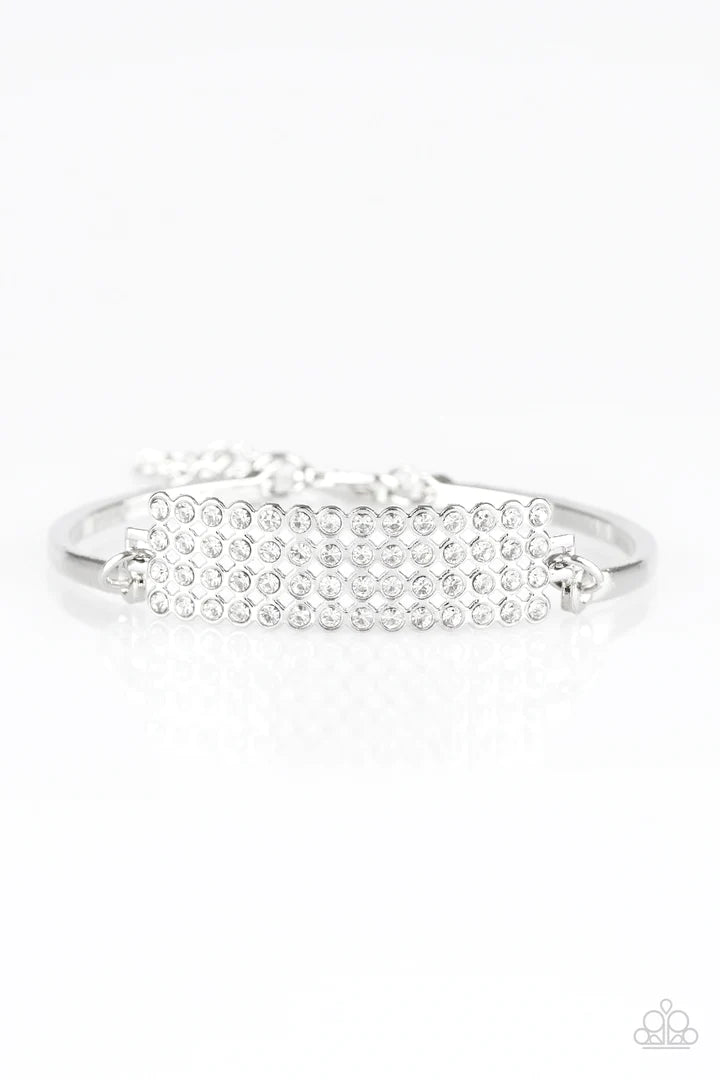 Cute Bracelets - Paparazzi Top-Class Class - White Bracelet Paparazzi jewelry image