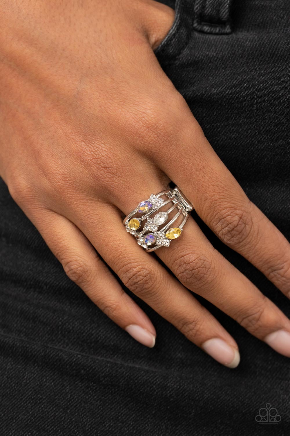 Paparazzi Ethereal Escapade - Yellow Ring - A Finishing Touch Jewelry