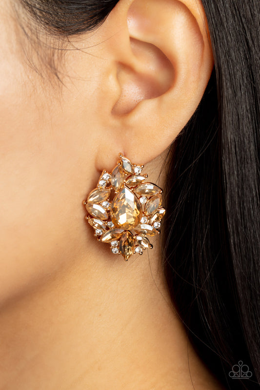 A Finishing Touch We All Scream for Ice QUEEN - Gold Earrings