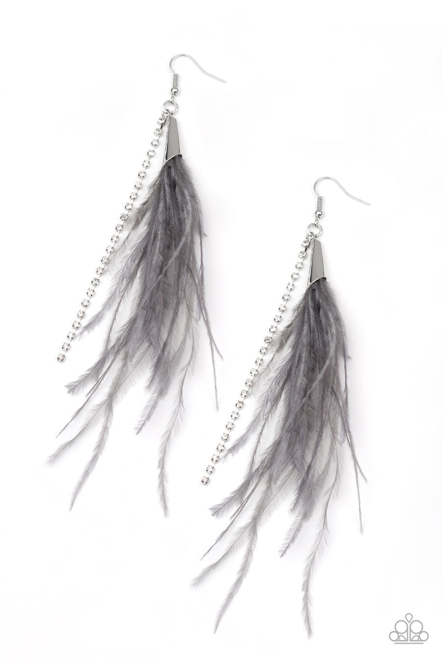 PAPARAZZI SHOWSTOPPING SHOWGIRL SILVER EARRINGS - Paparazzi jewelry images
