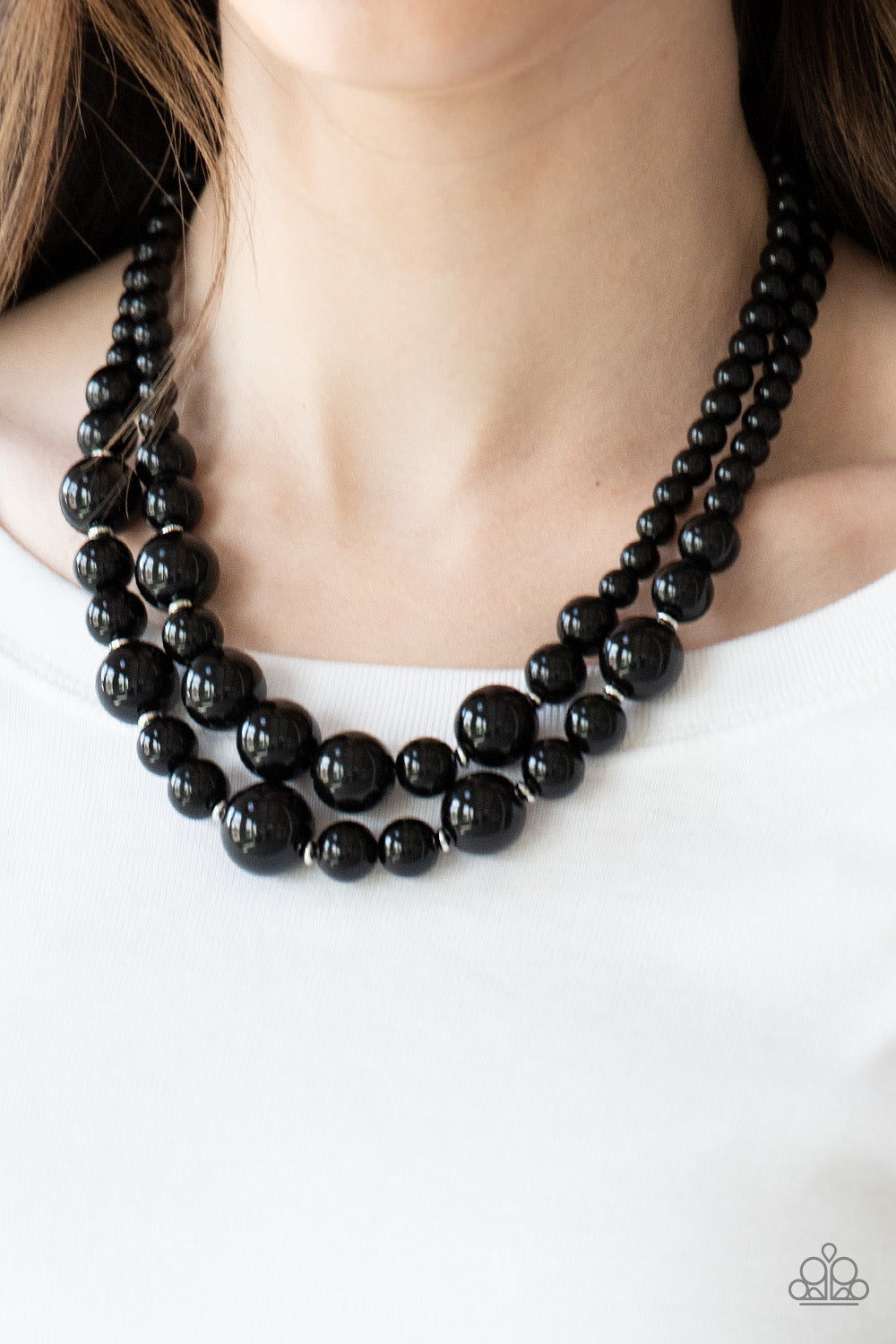 Paparazzi The More The Modest - Black Necklace -Paparazzi Jewelry Images 