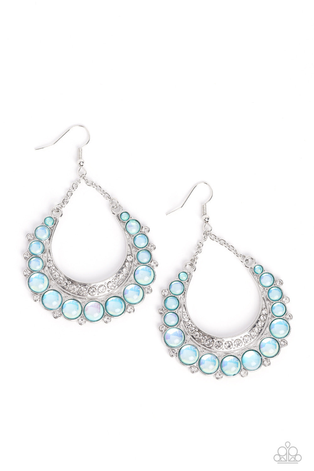 Paparazzi Bubbly Bling - Blue Earrings -Paparazzi Jewelry Images