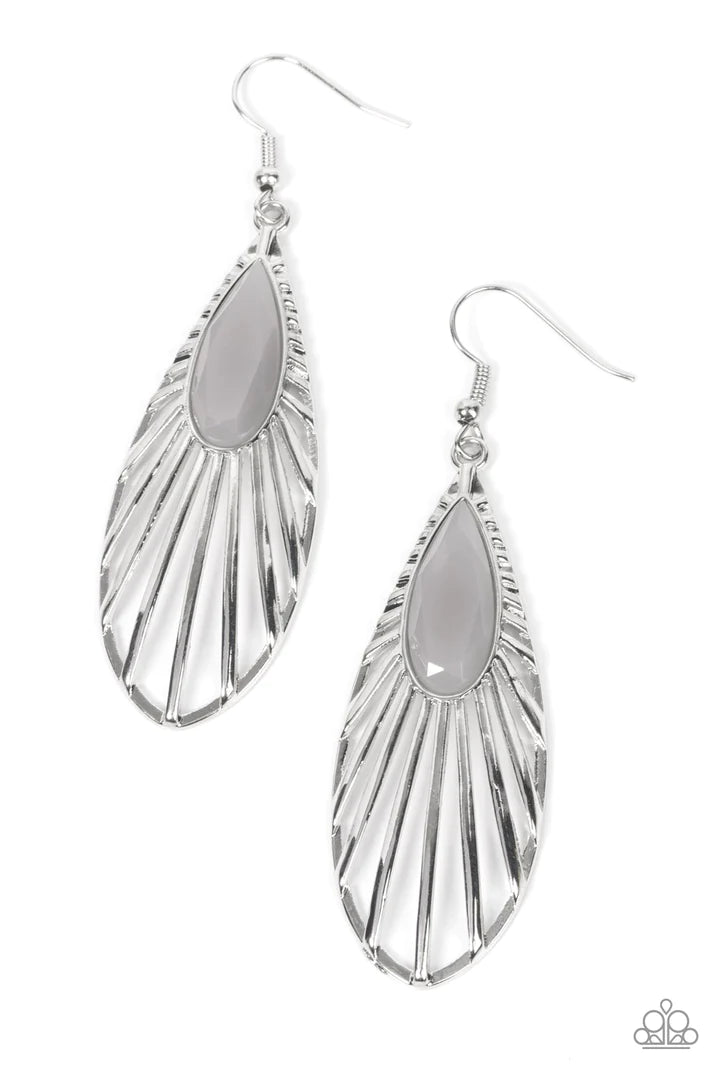 Paparazzi Wing-A-Ding-Ding - Silver Earrings