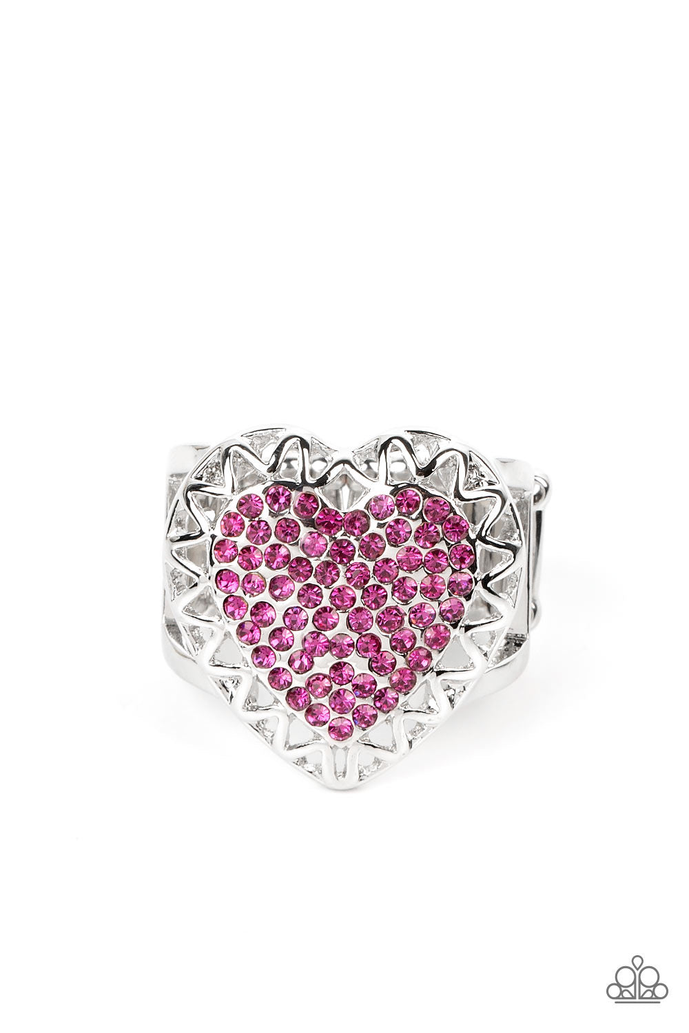 Paparazzi Romantic Escape - Pink Ring-Paparazzi Jewelry Images