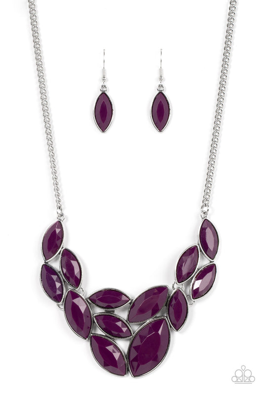 A Finishing Touch Glitzy Goddess - Purple Necklace
