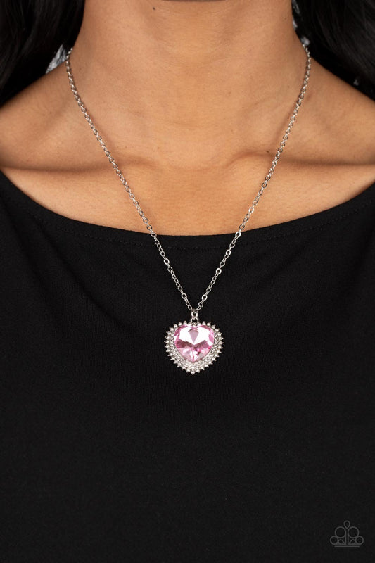 Paparazzi Sweethearts Stroll - Pink Necklace -Paparazzi Jewelry Images 