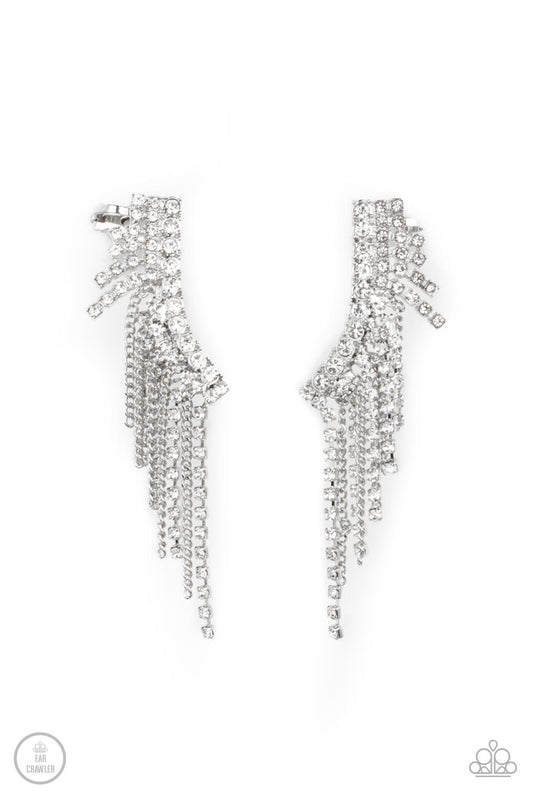 A Finishing Touch Thunderstruck Sparkle - White Earrings