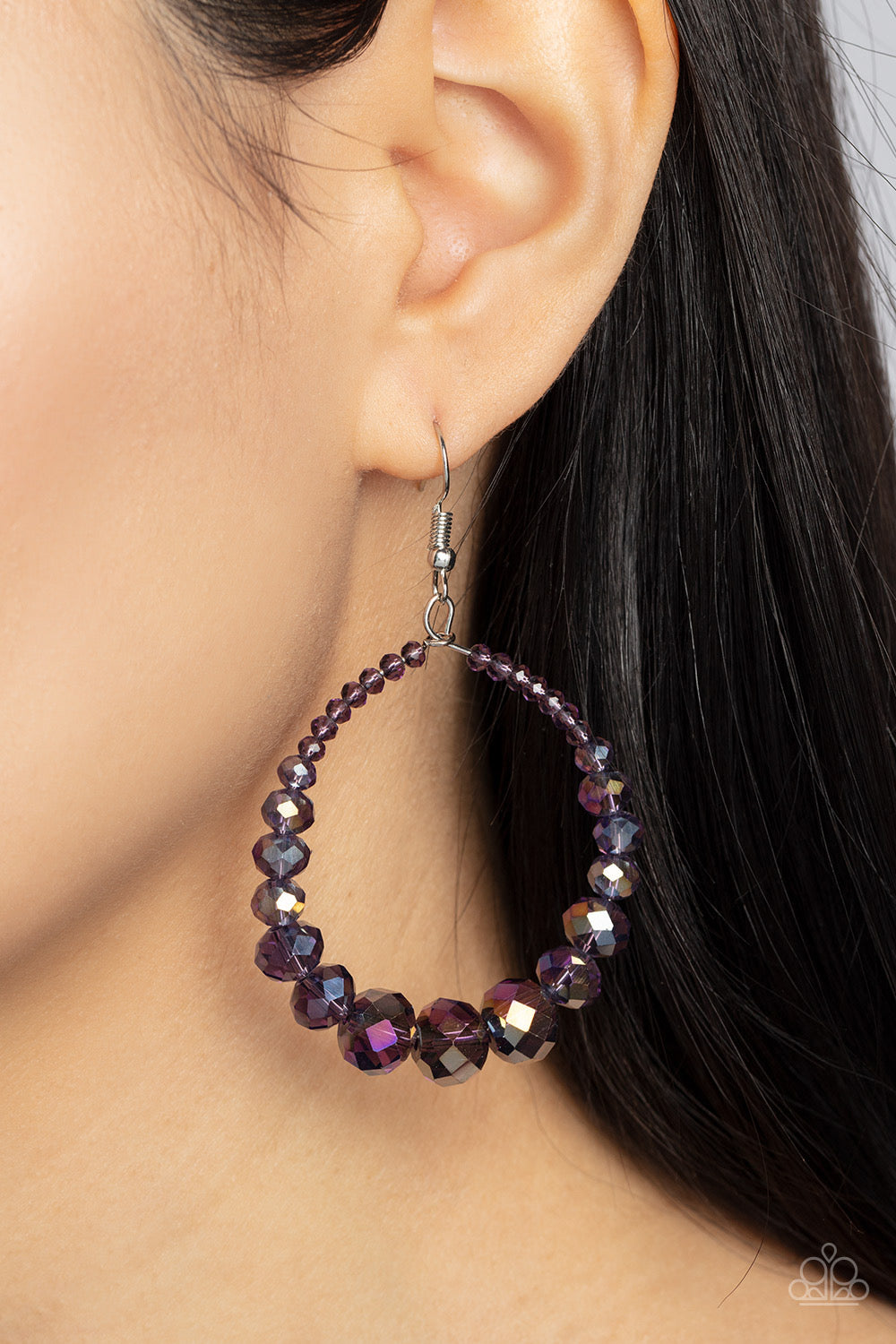 Paparazzi Astral Aesthetic - Purple Earrings -Paparazzi Jewelry Images 