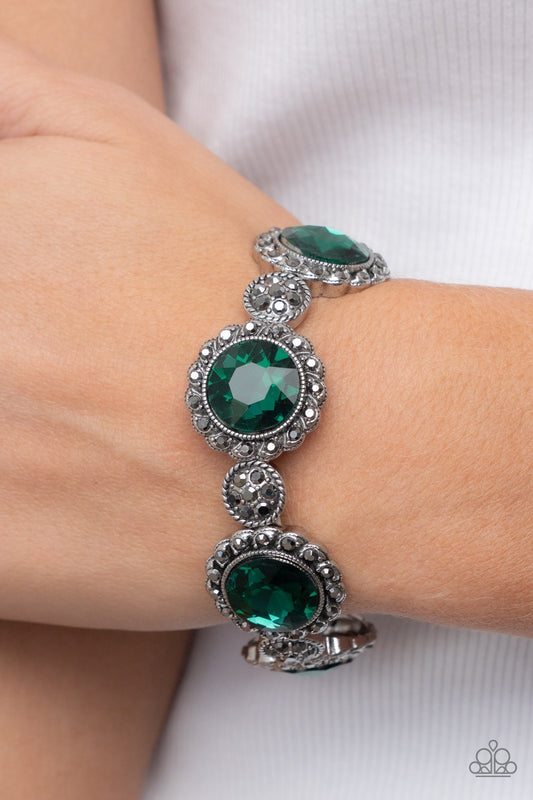 Paparazzi Palace Property - Green Bracelet - A Finishing Touch Jewelry