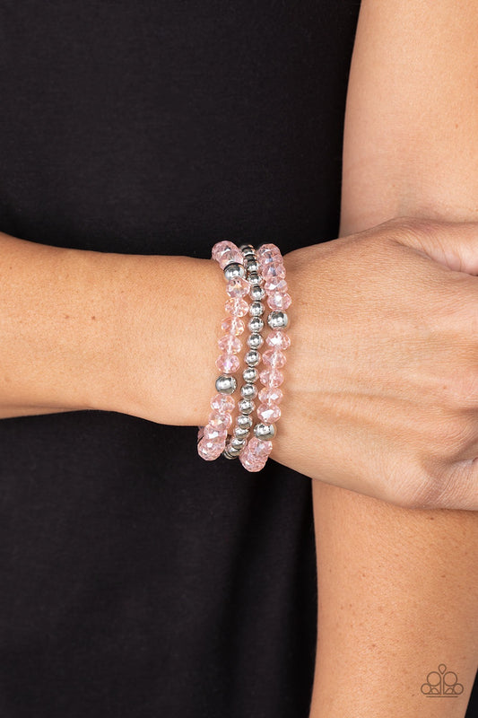 Paparazzi Prismatic Perceptions - Pink Bracelet - A Finishing Touch Jewelry