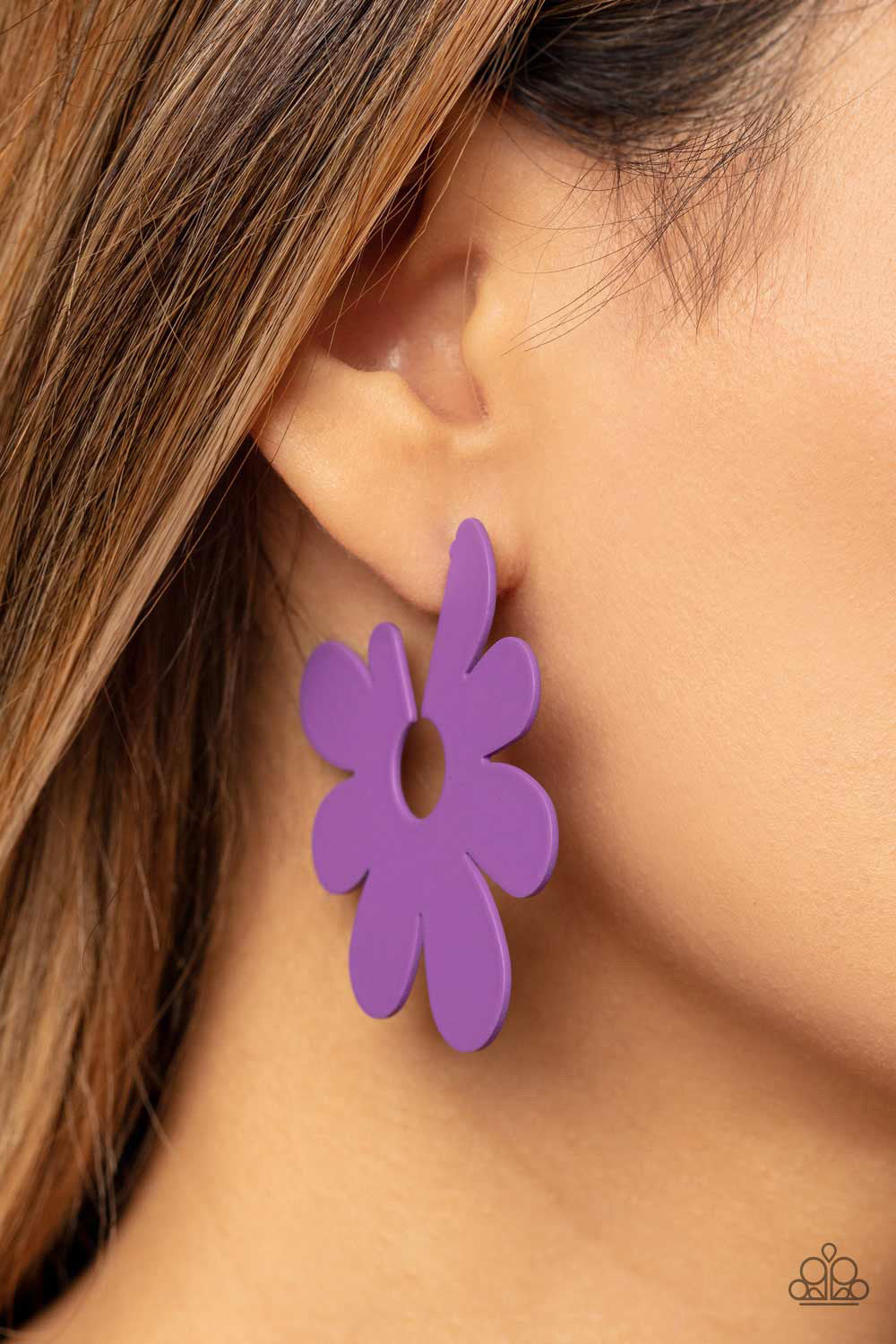 Paparazzi Flower Power Fantasy - Purple Earrings- Paparazzi Jewelry 2023 Empower Me Pink Exclusive