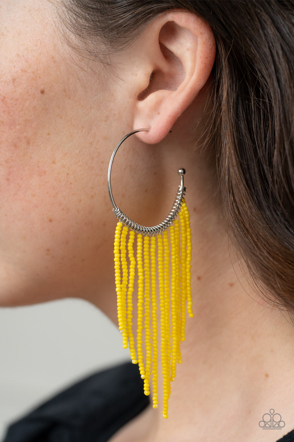 Paparazzi Saguaro Breeze - Yellow Earrings