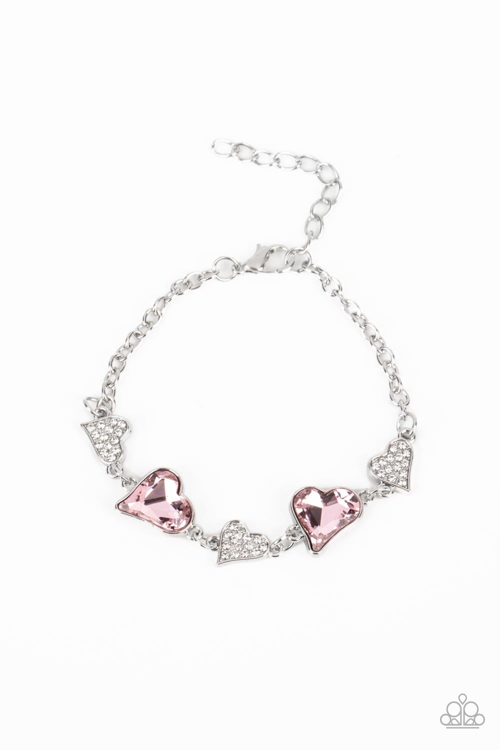 Cute Bracelets - Paparazzi Cluelessly Crushing - Pink Bracelet - Paparazzi jewelry images 