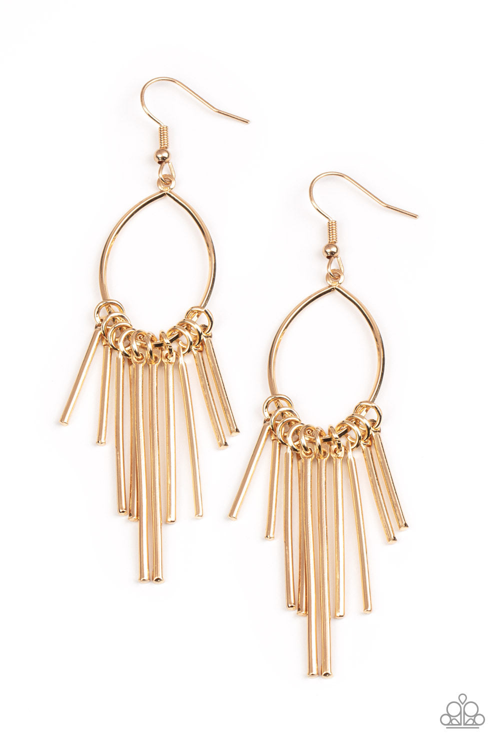 Paparazzi Mood Swing - Gold Earrings -Paparazzi Jewelry Images 