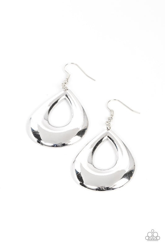 Paparazzi Laid-Back Leisure - Silver Earring - A Finishing Touch Jewelry