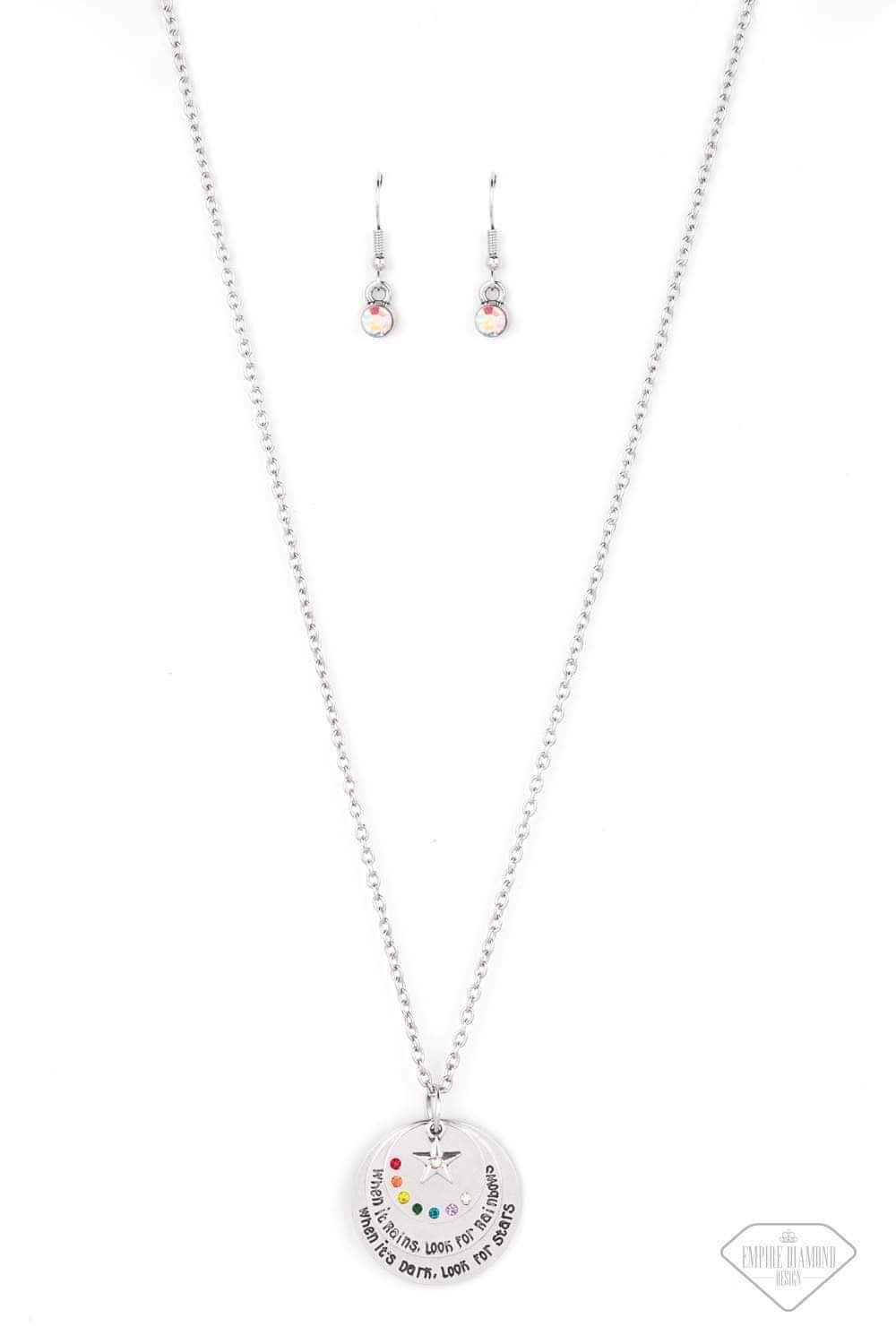 Paparazzi Always Looking Up - Empire Diamond Exclusive Silver Necklace Set