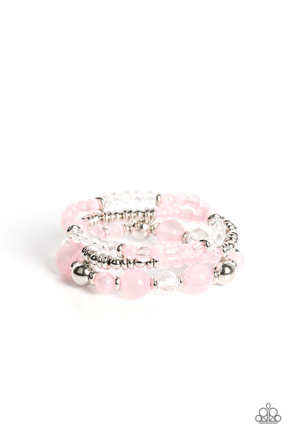 Paparazzi Shoreside Stroll - Pink Bracelet -Paparazzi Jewelry Images 
