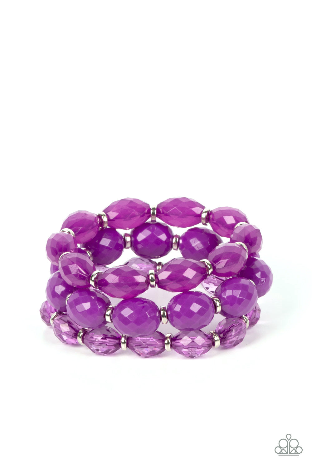 A Finishing Touch Jewelry Paparazzi 2pc Set: Tropical Hideaway - Purple Necklace &High Tide Hammock - Purple Bracelet