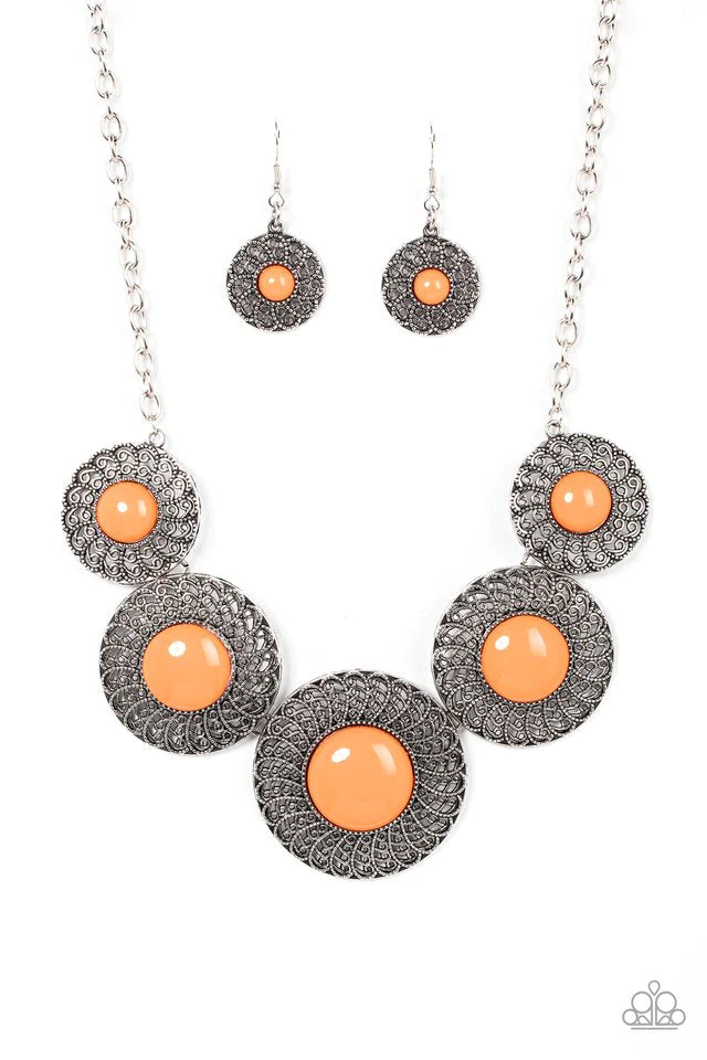 Paparazzi Detail Oriented - Orange Necklace Paparazzi jewelry image