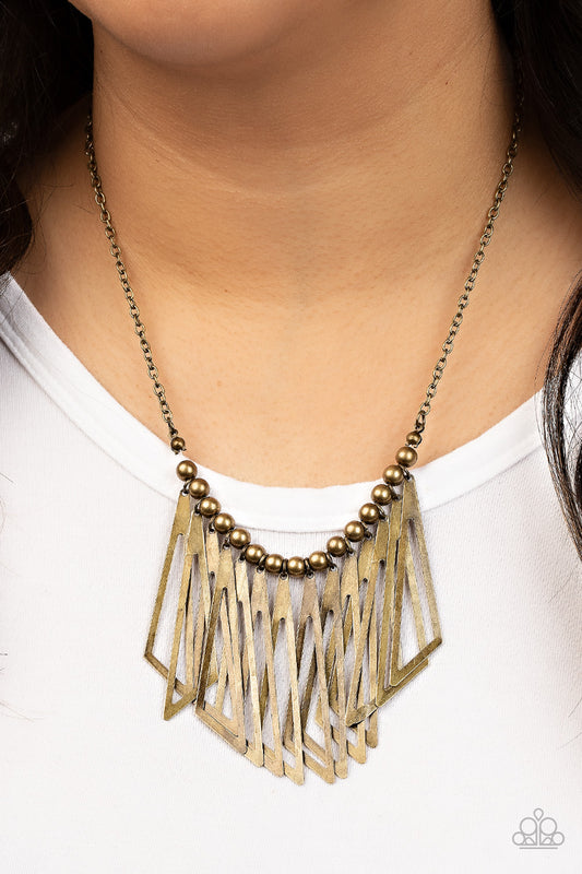 Paparazzi Industrial Jungle - Brass necklace