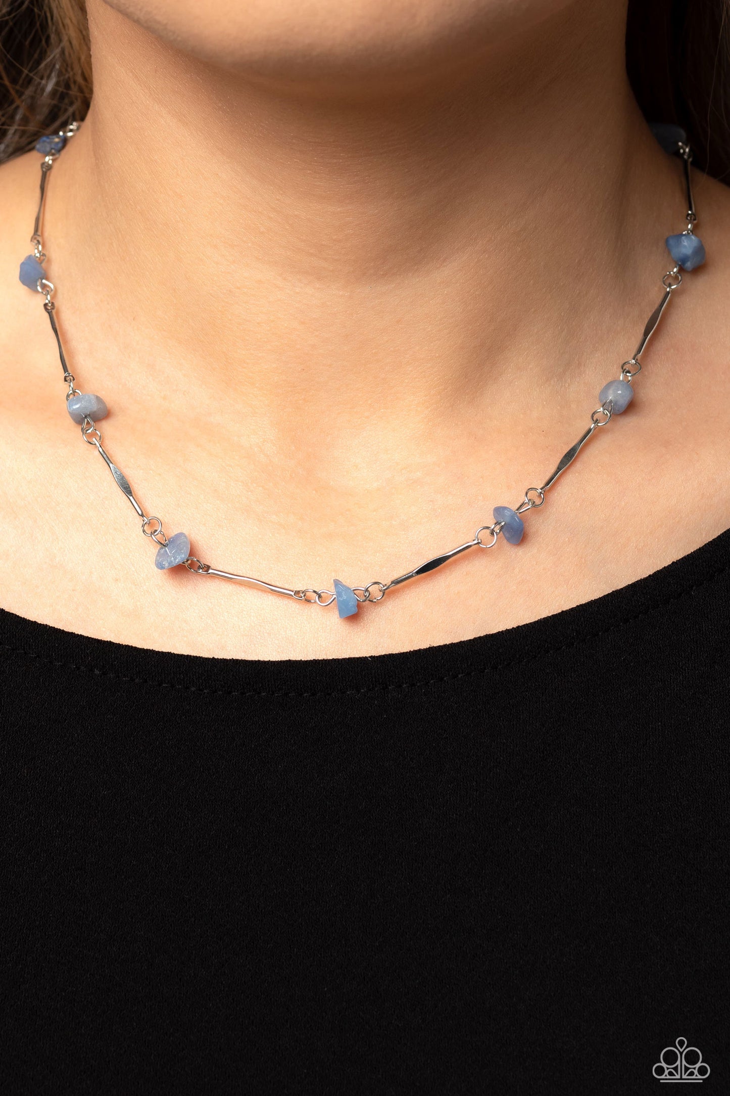 Paparazzi Chiseled Construction - Blue Necklace 