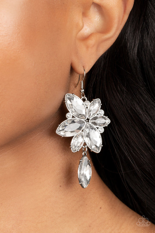 A Finishing Touch Radiant Retrospection - White Earrings