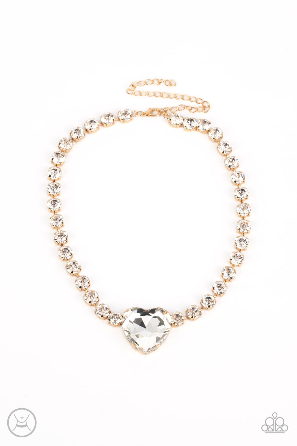 Paparazzi Heart in My Throat - Gold Necklace