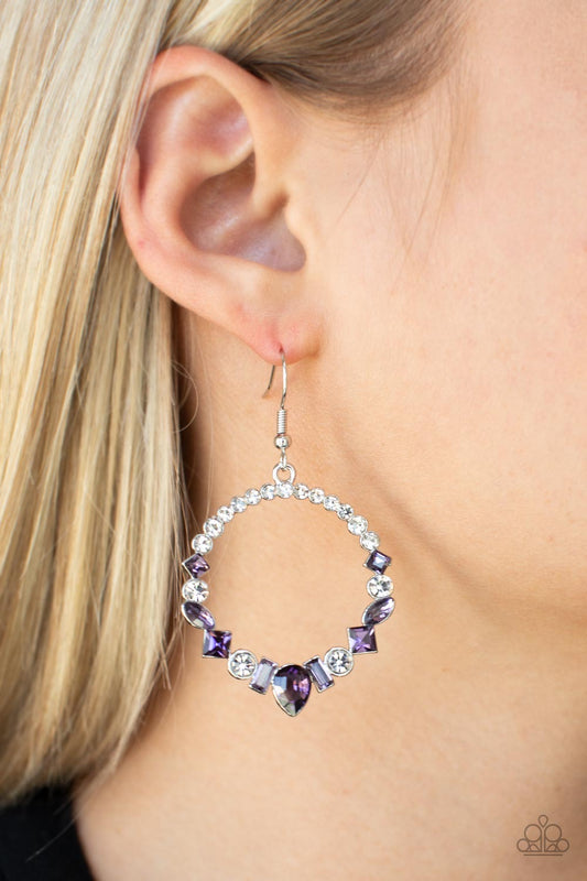 Paparazzi Revolutionary Refinement - Purple Earrings-Paparazzi Jewelry Images