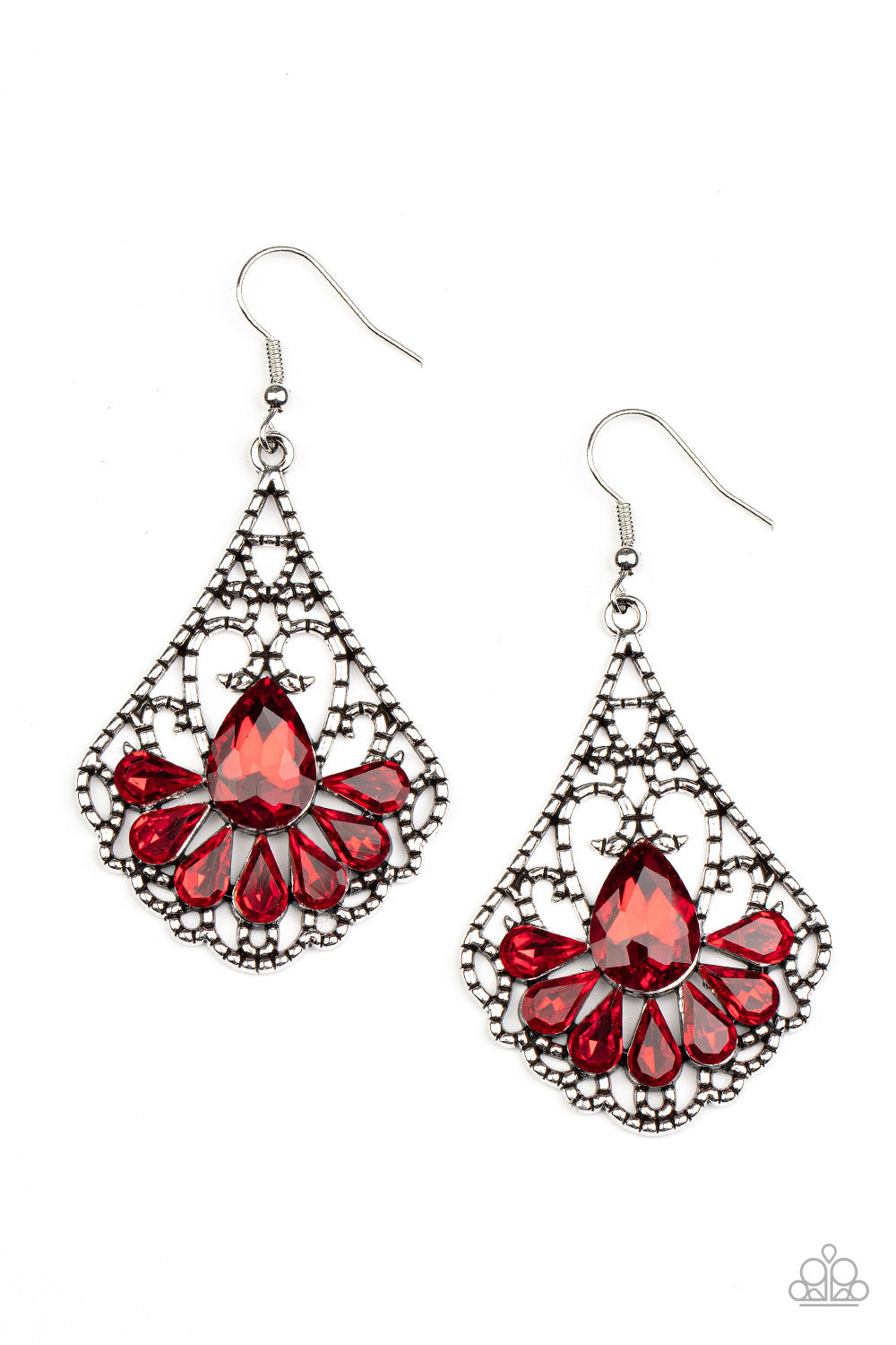 Paparazzi Exemplary Elegance - Red Earrings -Paparazzi Jewelry Images 