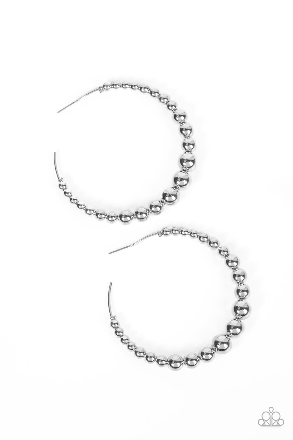 Paparazzi Show Off Your Curves - Silver Earring - A Finishing Touch Jewelry