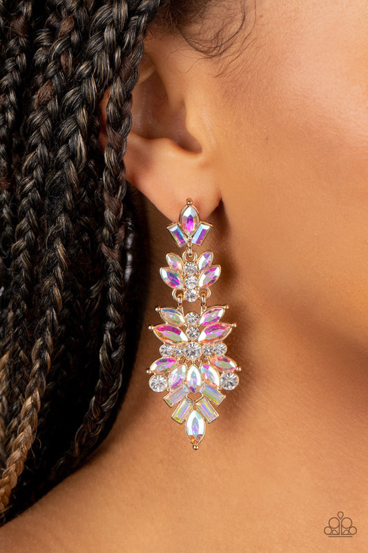 Paparazzi Frozen Fairytale - Multi Iridescent Earrings - A Finishing Touch Jewelry