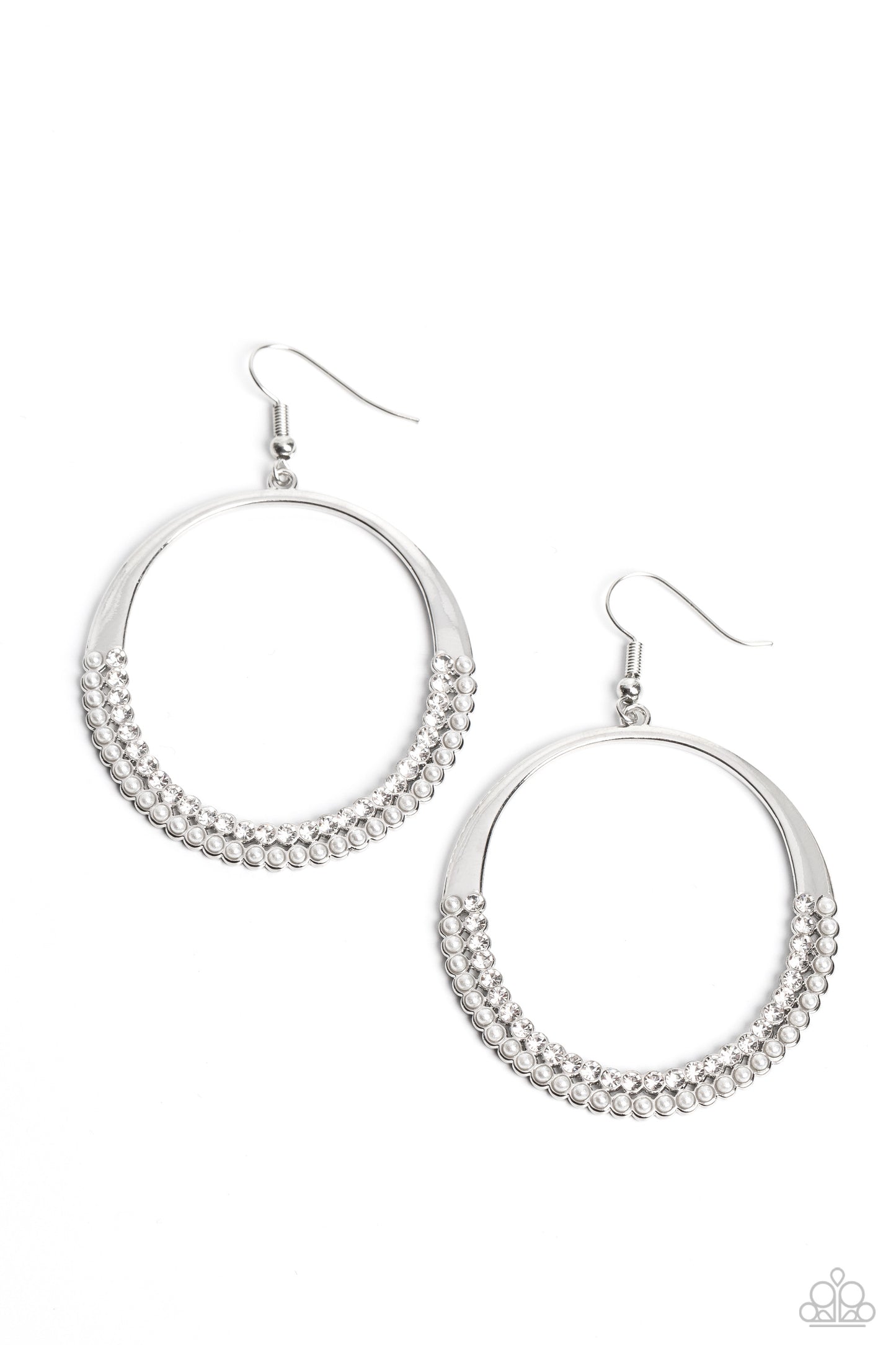 Paparazzi Material PEARL - White Earrings -Paparazzi Jewelry Images