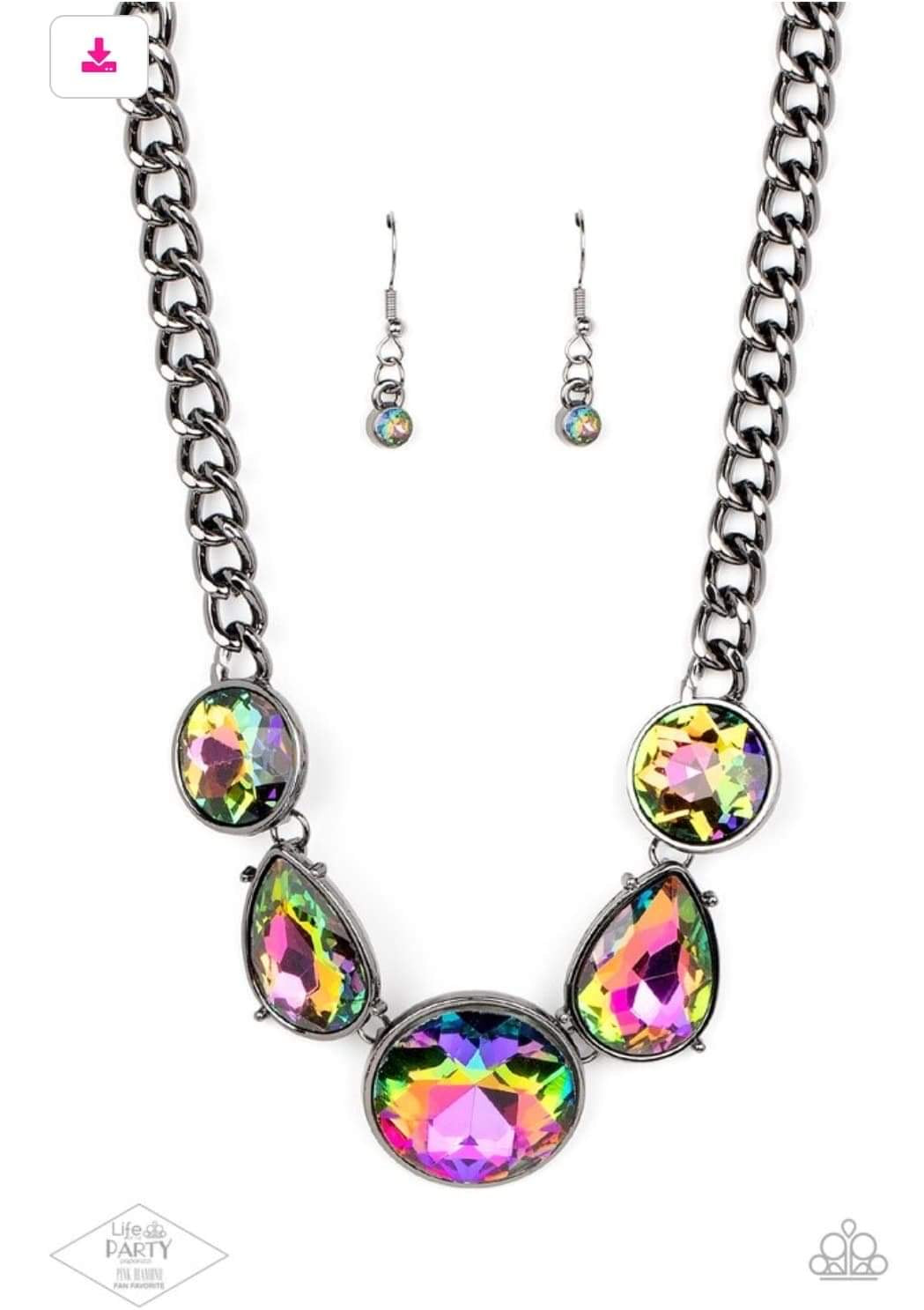 All  the World’s My Stage -  Multi Necklace - Pink Diamond Life of the Party Exclusive - A Finishing Touch Jewelry