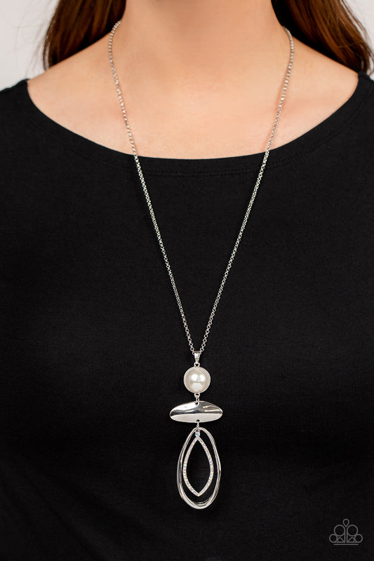 A Finishing Touch Modern Day Demure - White Necklace