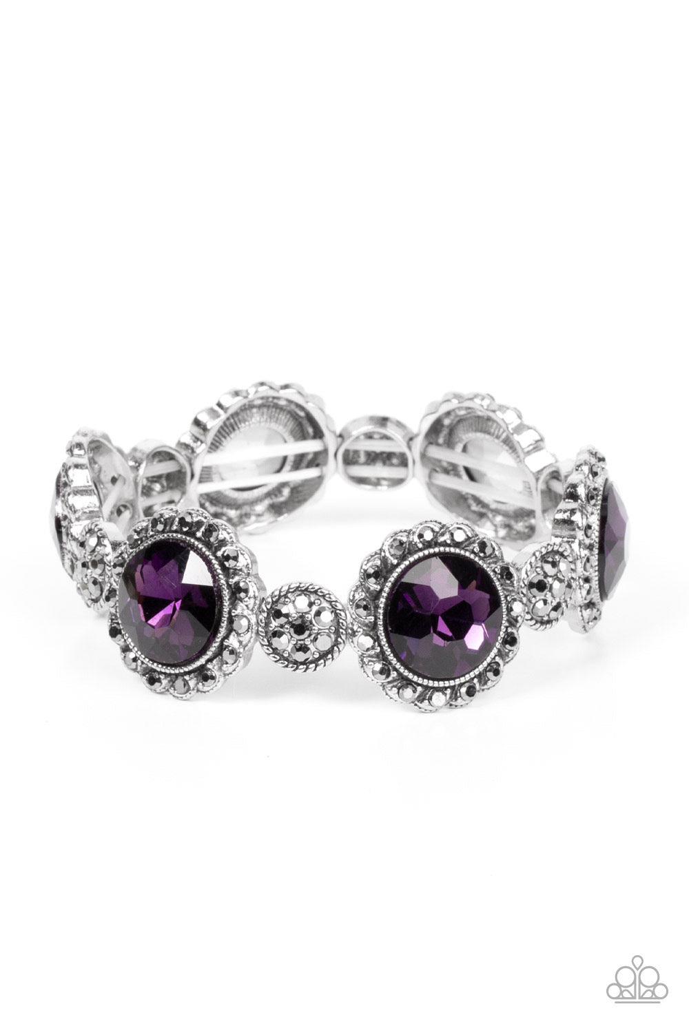 Paparazzi Palace Property​ - Purple  Bracelet -Paparazzi Jewelry Images 