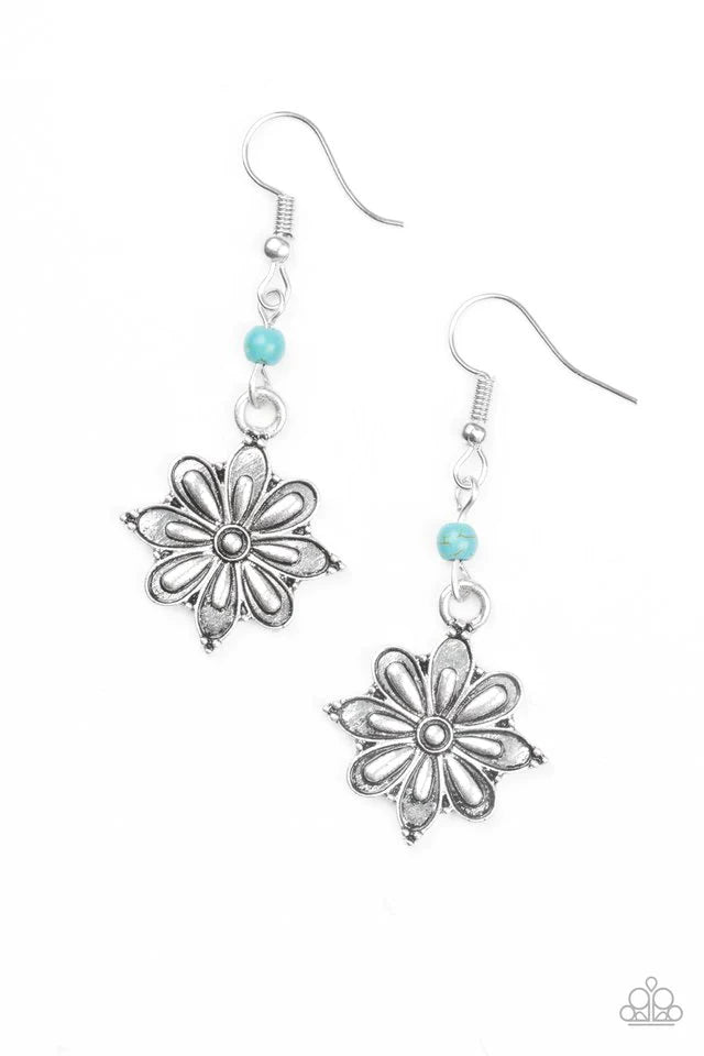 Paparazzi Earrings - Cactus Blossom - Blue Earrings Paparazzi jewelry images