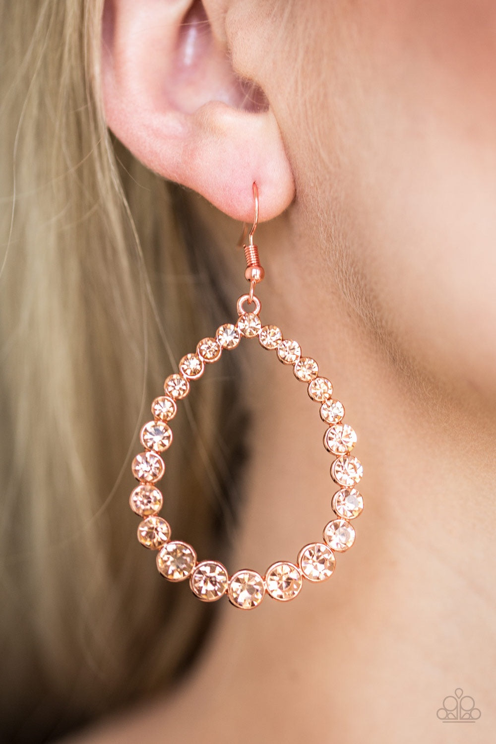 Paparazzi Rise and Sparkle! - Copper Earring - A Finishing Touch Jewelry