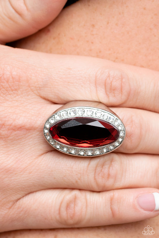 Paparazzi Believe in Bling - Red Ring- Paparazzi Jewelry 2023 Empower Me Pink Exclusive