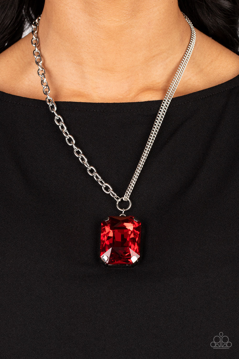 Paparazzi Instant Intimidation - Red Necklace -Paparazzi Jewelry Images