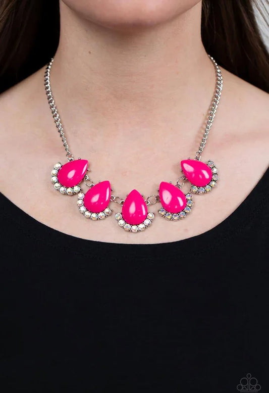 Paparazzi Ethereal Exaggerations - Pink Necklace