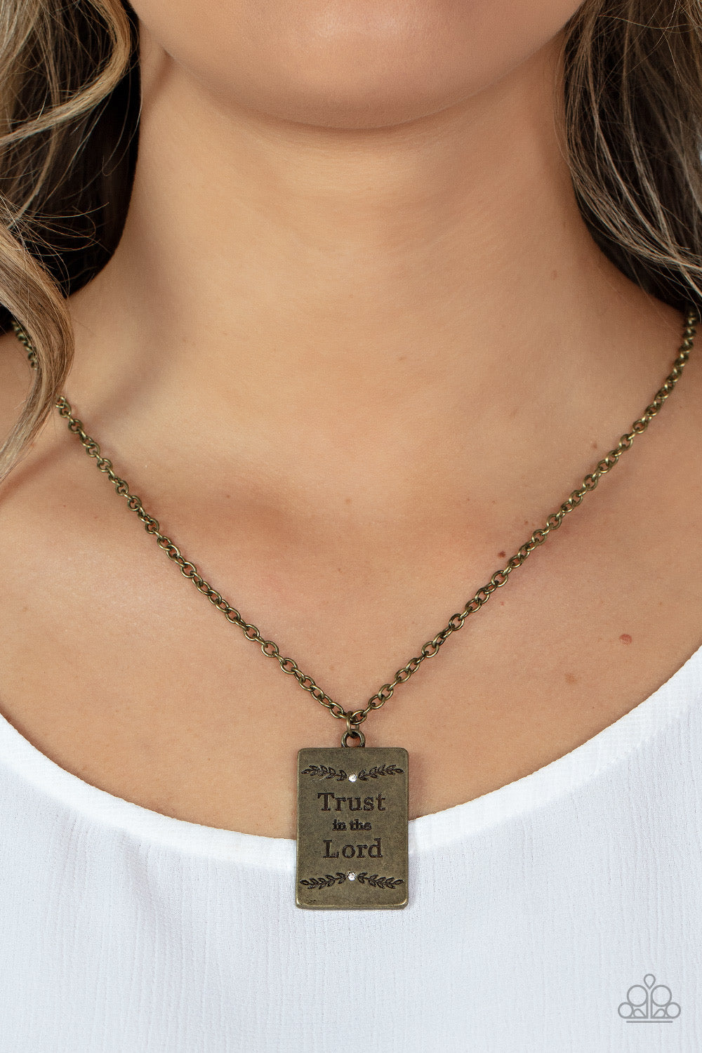 Paparazzi All About Trust - Brass Necklace