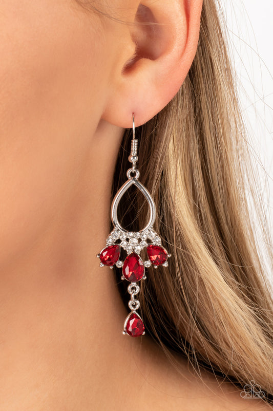 Paparazzi Coming in Clutch - Red Earrings paparazzi jewelry images