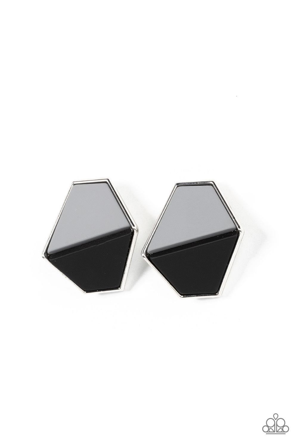 A Finishing Touch Generically Geometric - Black Earrings