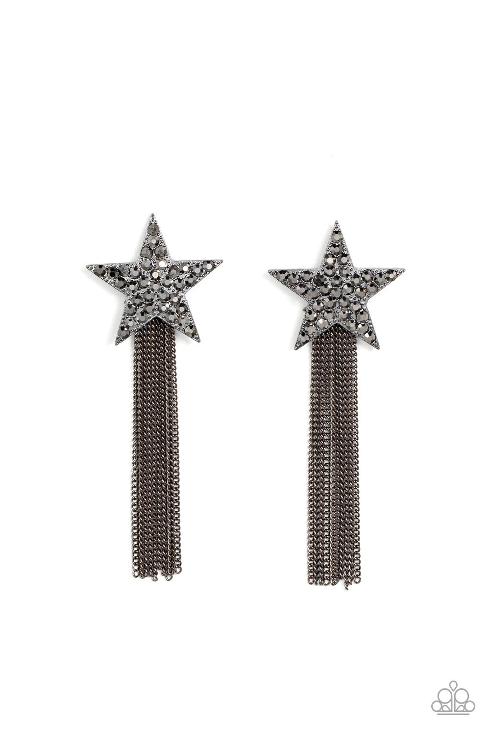 Paparazzi Superstar Solo - Black Earrings -Paparazzi Jewelry Images
