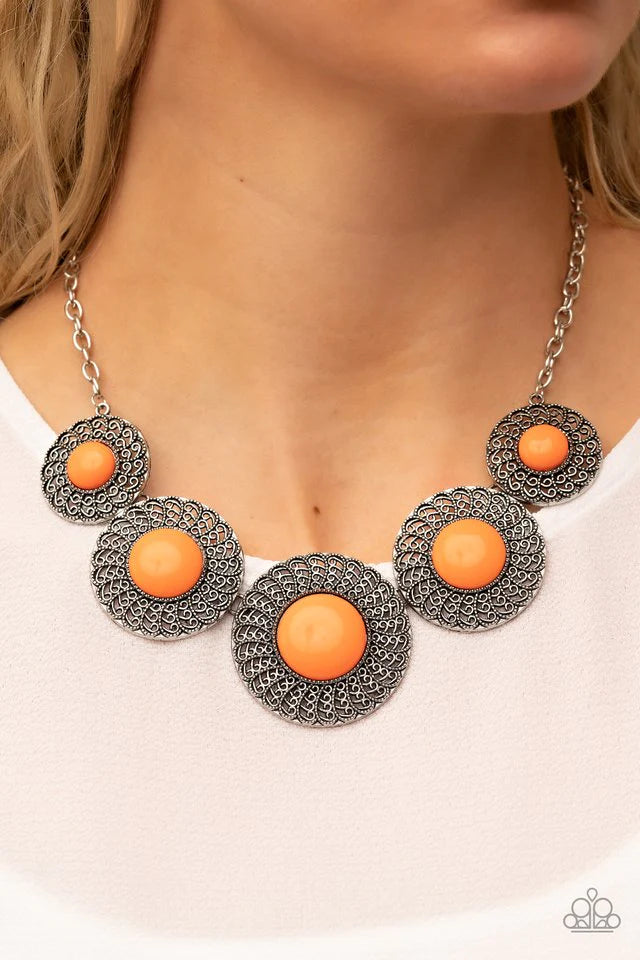 Paparazzi Detail Oriented - Orange Necklace Paparazzi jewelry image