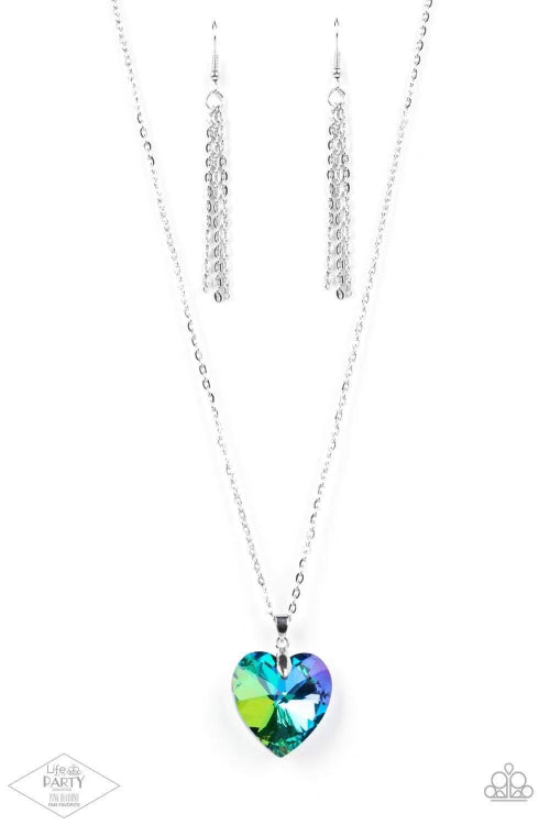 Paparazzi Love Hurts - Multi Necklace  - Pink Diamond Life of the Party Exclusive - A Finishing Touch Jewelry