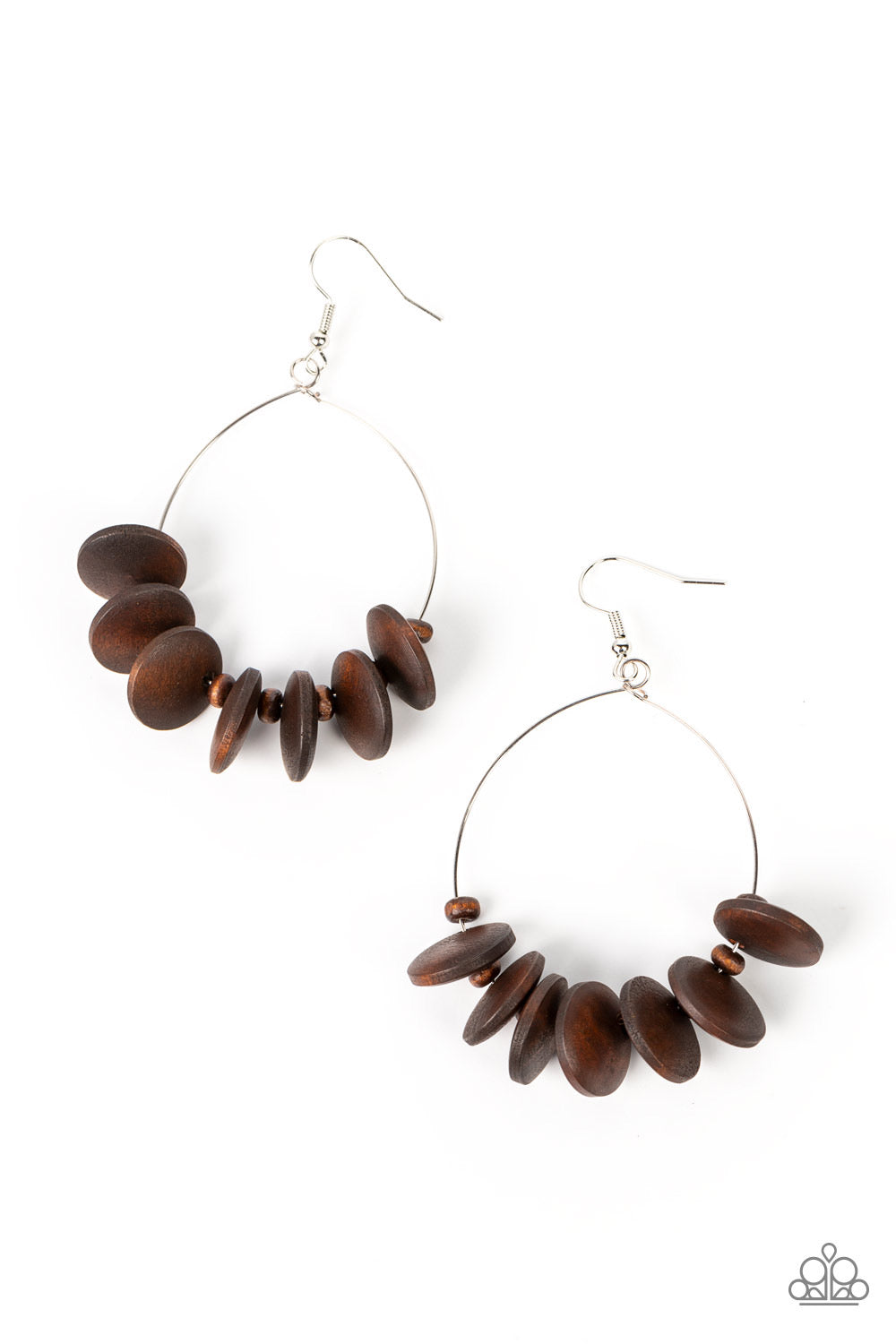 Paparazzi Surf Camp - Brown Earrings