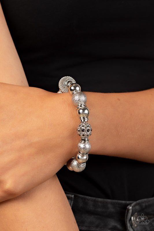 Paparazzi We Totally Mesh - Silver Bracelet - A Finishing Touch Jewelry